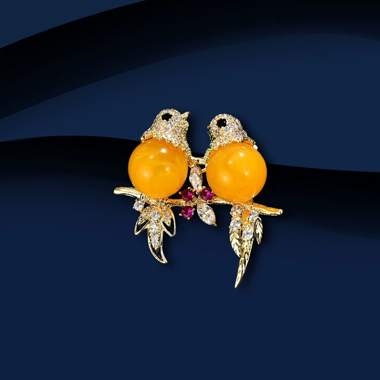 Chinese Style Good Luck Little Magpie Brooch High-end Women's Exquisite Cute Corsage Niche Design Sense Pin Coat Accessories