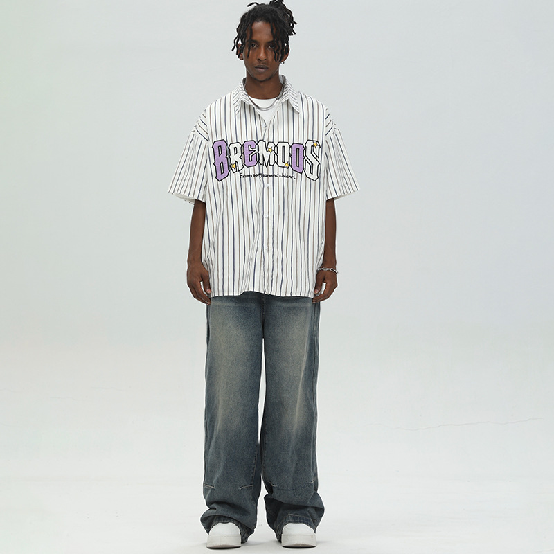 Men's Clothing 2024 new jeans men's summer thin high street loose straight wide leg casual pants_voghion.com