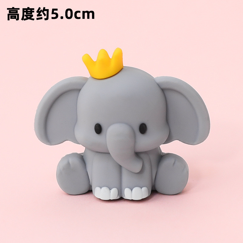 フォレスト動物園ケーキデコレーションオーナメントソフトプラスチック漫画象キリン子供の誕生日パーティーベーキングデコレーション|undefined