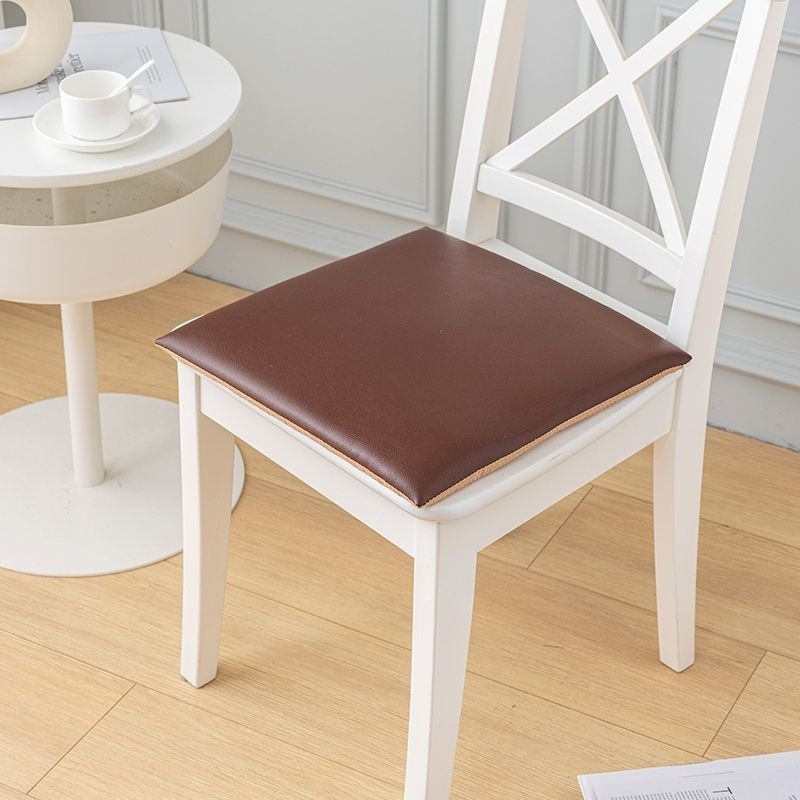 Silla de cuero impermeable, almohadilla de asiento de mesa de comedor, almohadilla de taburetes antideslizante, almohadilla de oficina para sentarse
