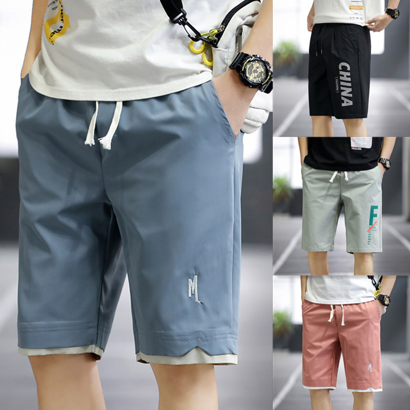 Work Casual Shorts Men's Running Student Summer Sports Five-Point Pants Thin Medium Pants Large Size Loose Shorts Trendy