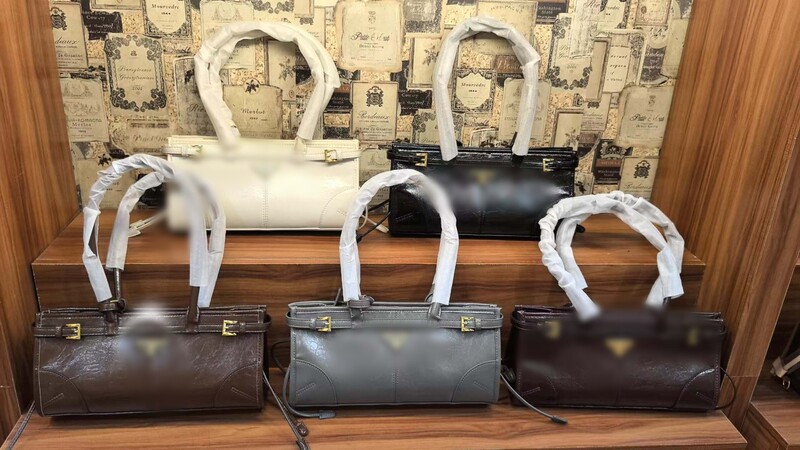 P La Da Classic Oil-Waxed Leather Women's Shoulder Crossbody Tote Bag Cowhide Handbag Soft Lux Large Capacity