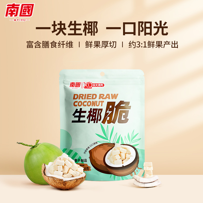 Nanguo Raw Coconut Crispy Coconut Dried 30g Bag Hainan Specialty Roasted Coconut Crisps Snacks