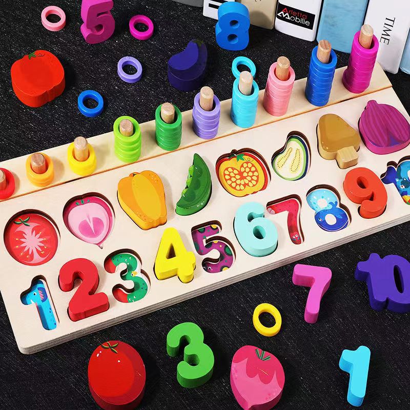 Envío gratuito de una sola pieza de entrega digital bloques de construcción rompecabezas educación temprana para niños desarrollo de inteligencia 1-3-5 años juguetes de pesca