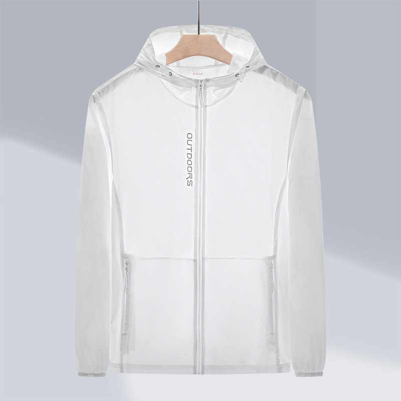 Verano nuevo ocio suelto chaqueta de protección solar para hombres color delgado chaqueta de cuero con capuzas transpirables chaqueta de ropa de hombre