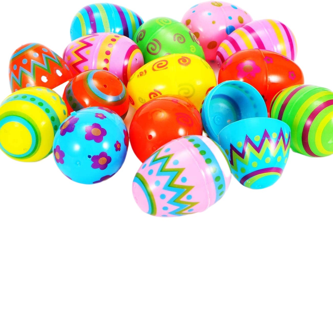 Huevo abierto transfronterizo Huevo de Pascua huevo de punto huevo de plástico decoraciones de vacaciones simulación cáscara de huevo