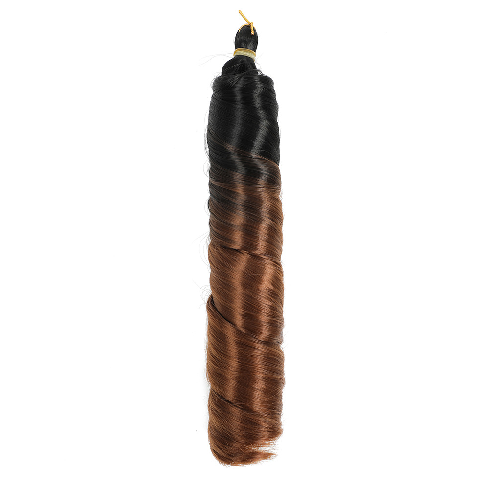 28inch French Curl crochet pieza de pelo pelucita fibra química pelucita trenza trenza sucia pelo trenza
