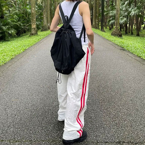 Wholesale Women's Loose Straight Leg Straight Leg Striped Full Leg Pants for Spring and Autumn in 2025, Color Blocking Style, Sporty