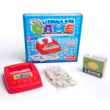 英文字母卡片机桌面游戏教具儿童智力玩具学英语单词看图识字拼盘