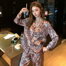 2026年四季新款睡衣法式感冰雪丝轻奢丝绸长袖家居服可外穿夏