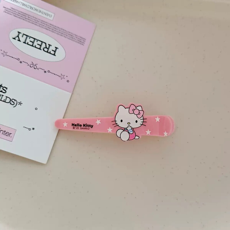 摆摊刘海夹格子甜美可爱三丽鸥鸭嘴夹卡通简约少女心ins百搭发饰|undefined