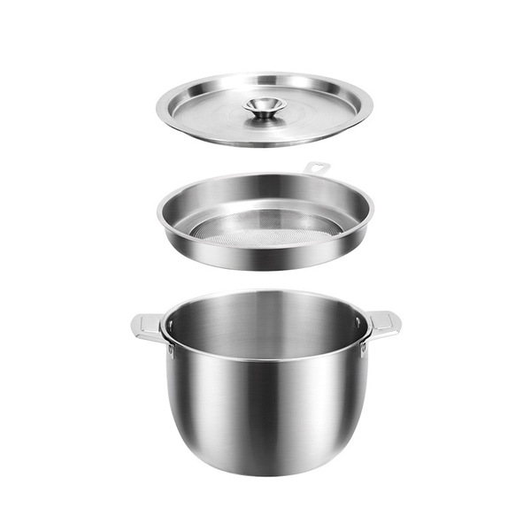 304 stainless steel thickened oil filter cooker circular double ears…