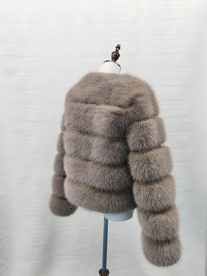 Damenbekleidung Pelz Spleißen Pelzmantel Damen Stil Casual Langarm Winter Warm Pelzmantel_voghion.com