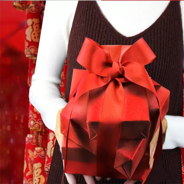 现货 跨境7色金纬双面涤纶织带 圣诞礼品 巧克力礼盒包装装饰丝带