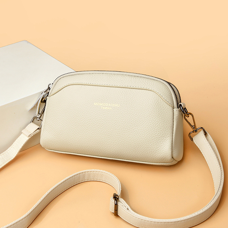 Retro Genuine Leather Small Square Bag Winter Edition Women's Crossbody Bag Simple Versatile Shoulder Bag Luxury Crossbody Bag - Thumbnail 2