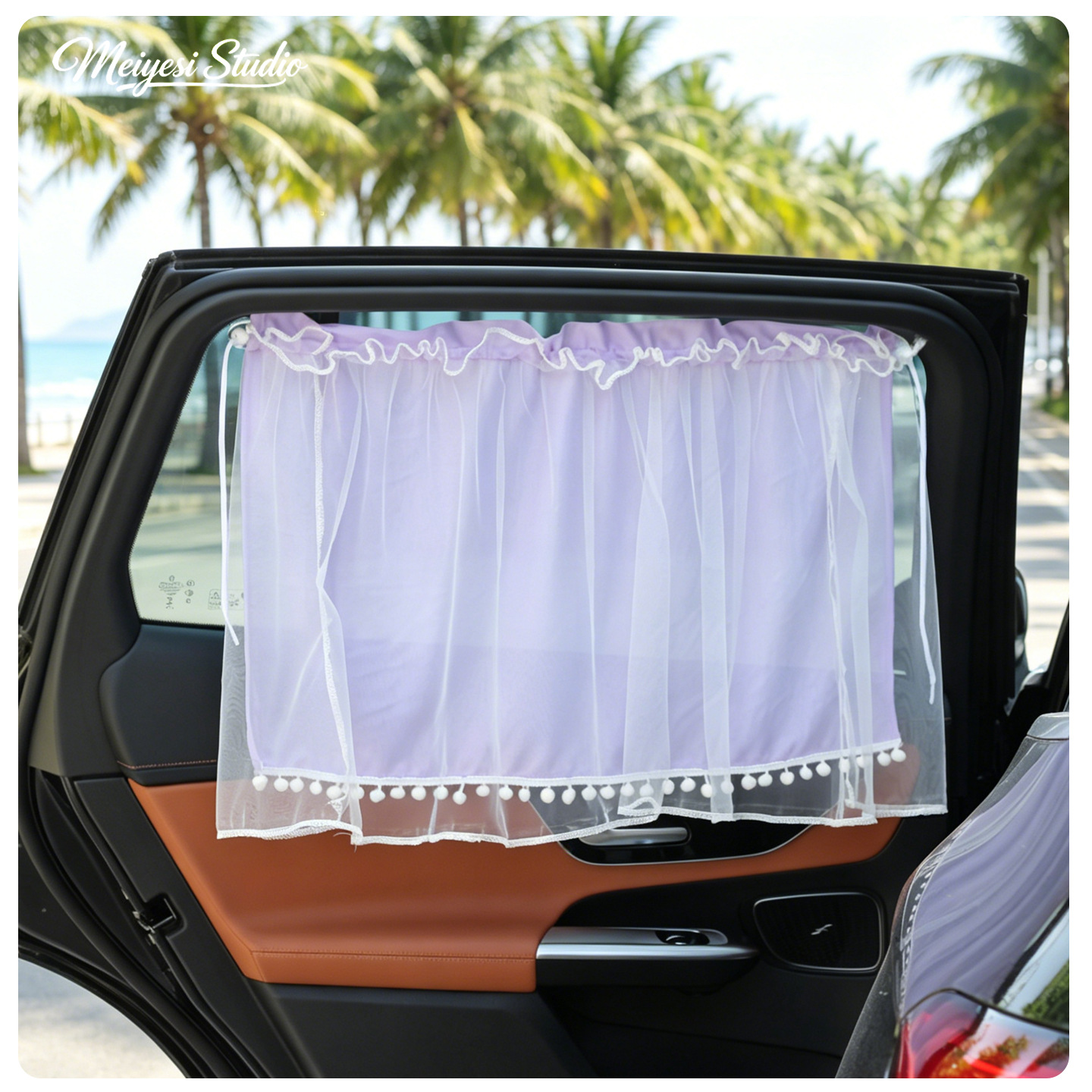 Cortina de automóvil de seda de hielo cortina de protección solar cortina de protección solar para ventana lateral para automóviles de bebés tipo ventura cortina de protección solar cortina de protección solar aislamiento térmico