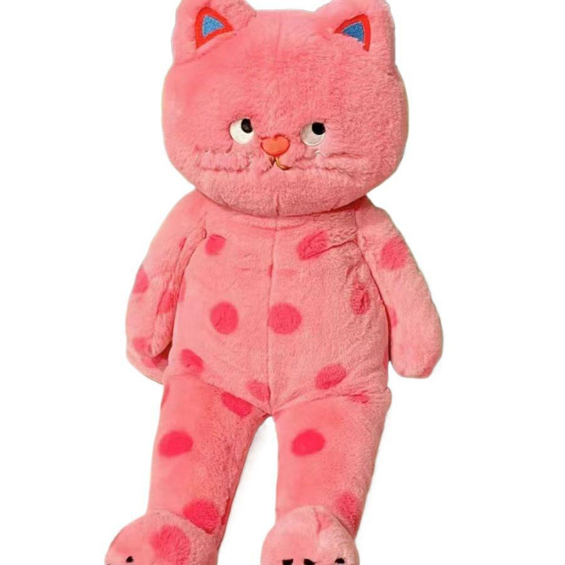 귀여운 웨이브 도트 뜨거운 고양이 베개 쿠션 인형 인형 생일 선물로 작은 빨간 책