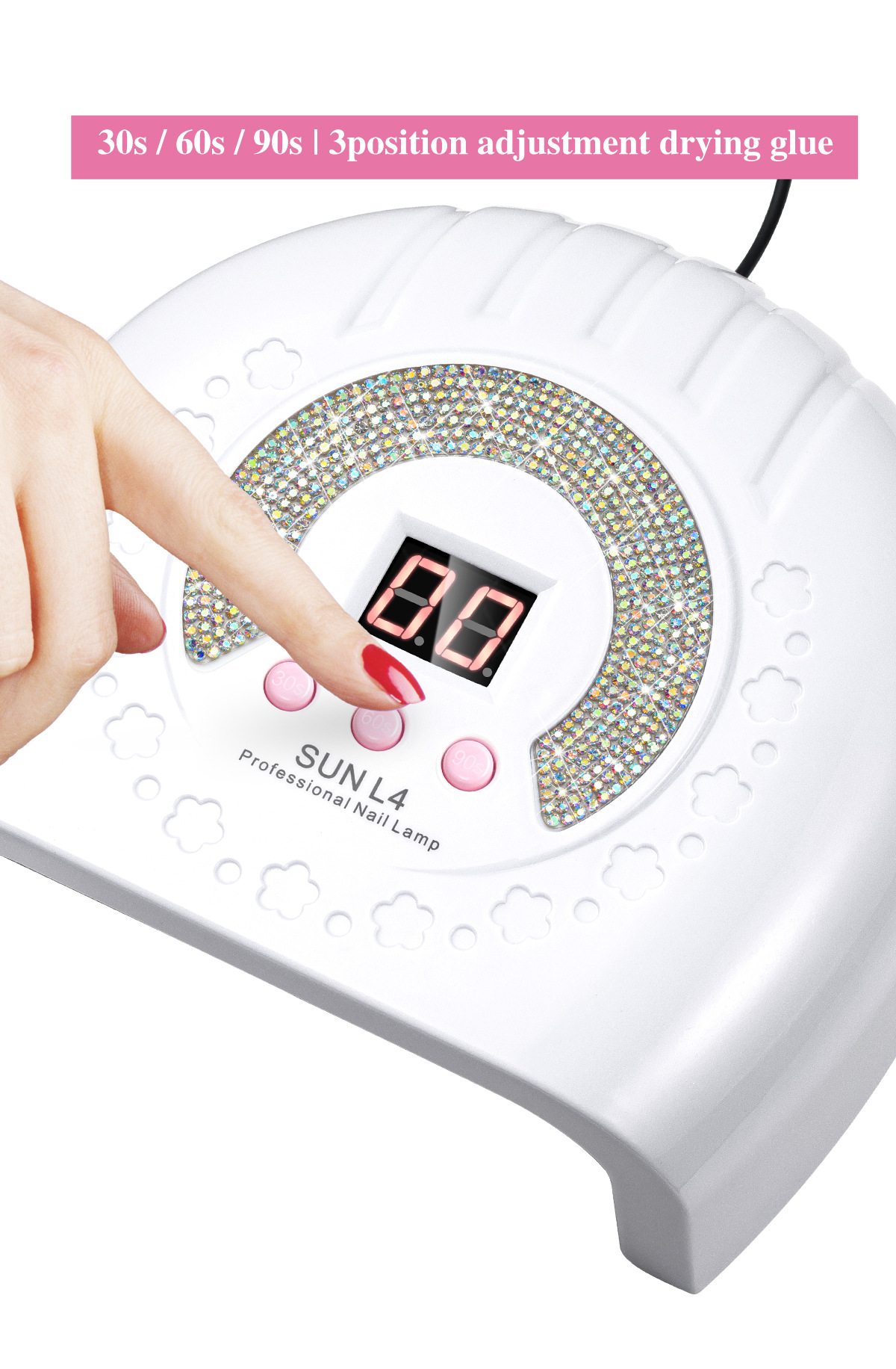 Nail art fototerapi lambası çabuk kuruyan 54W mini pişirme lambası 24 lambalı oje tutkal kurutucu ev tipi tırnak sanat lambası ellerinize zarar vermez