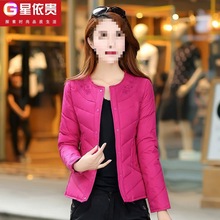中老年轻薄羽绒服女士内胆保暖修身短新款大码加厚妈妈装秋冬外套