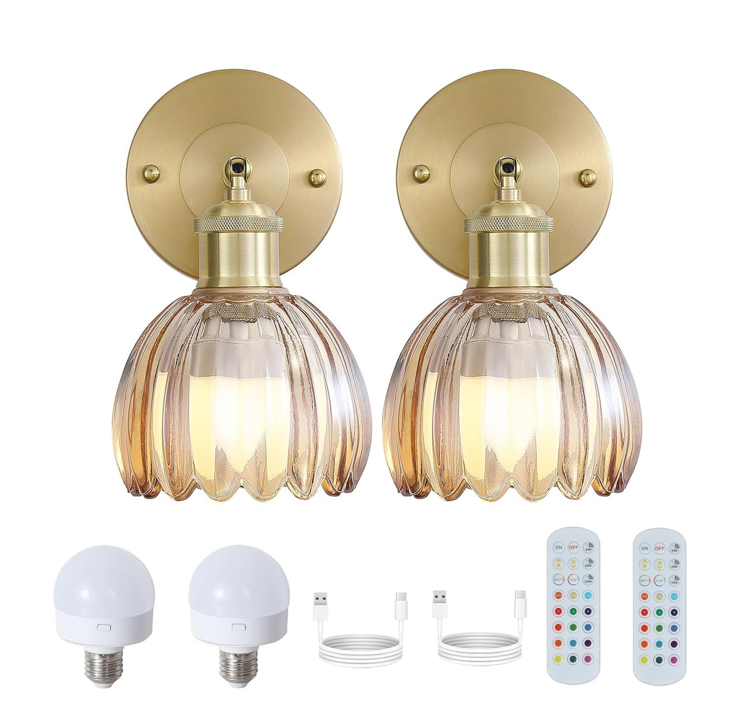 A형 호박색 2구 RGB 충전식