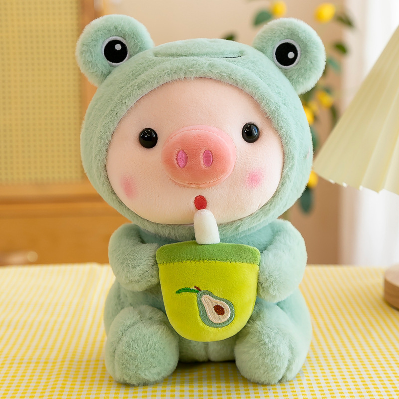 Cochon grenouille vert [25cm] / Poupée de mariage
