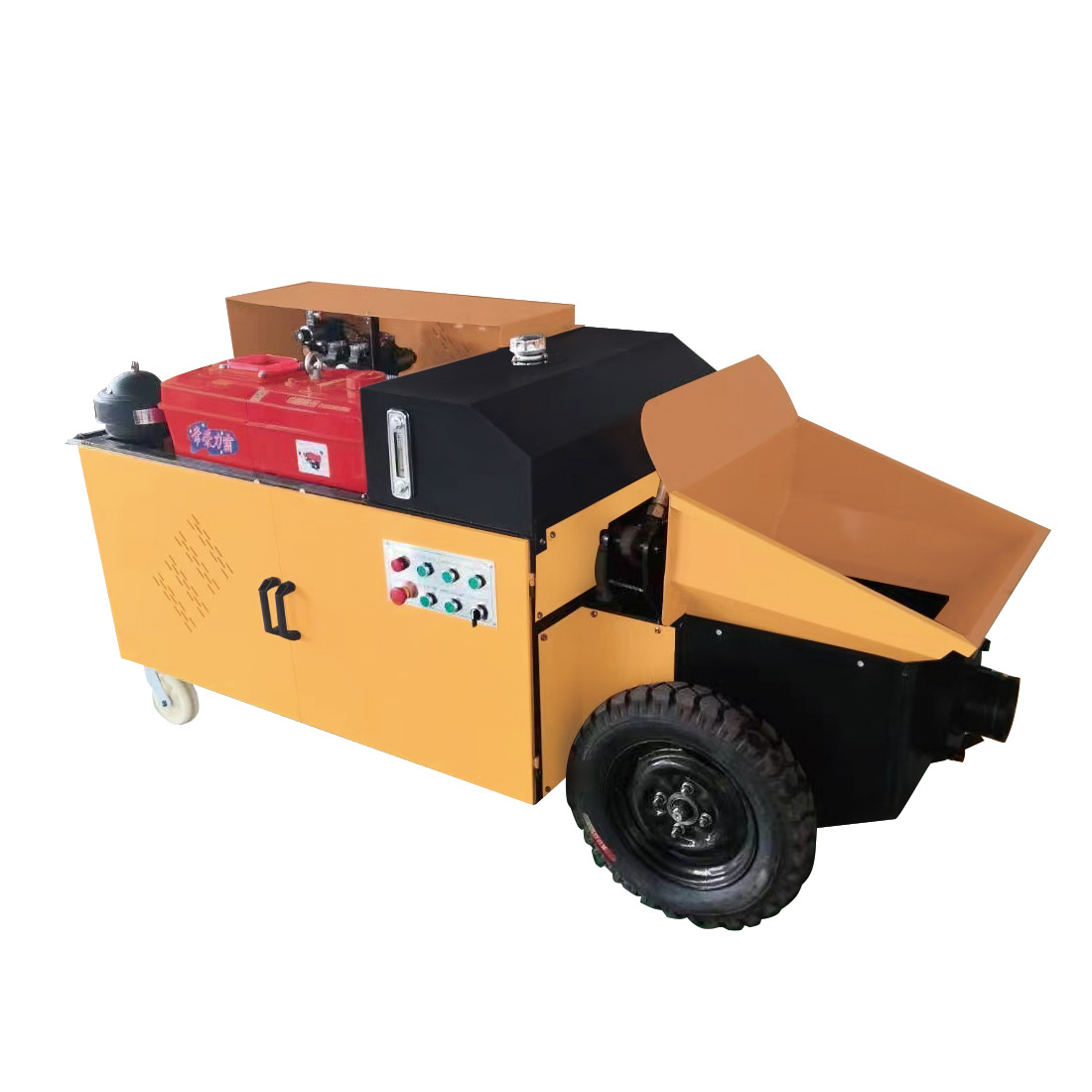 Single cylinder concrete conveying pump inclined horizontal…