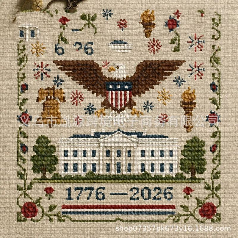 跨境US 250th Anniversary Cross Stitch Kit|undefined