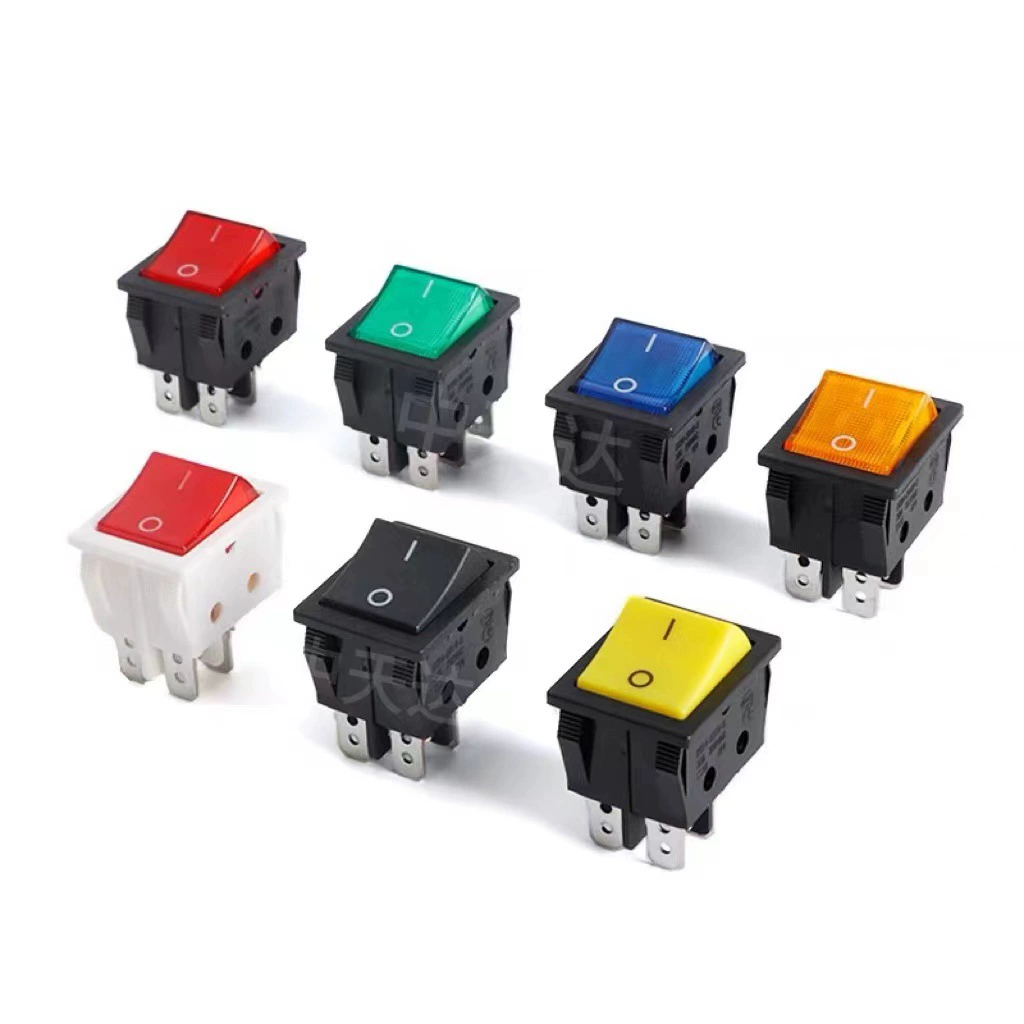 Переключатель-рокер ZTDA 30A с высоким током KCD4 - 4 контакта, 2 скорости для электросварочных аппаратов