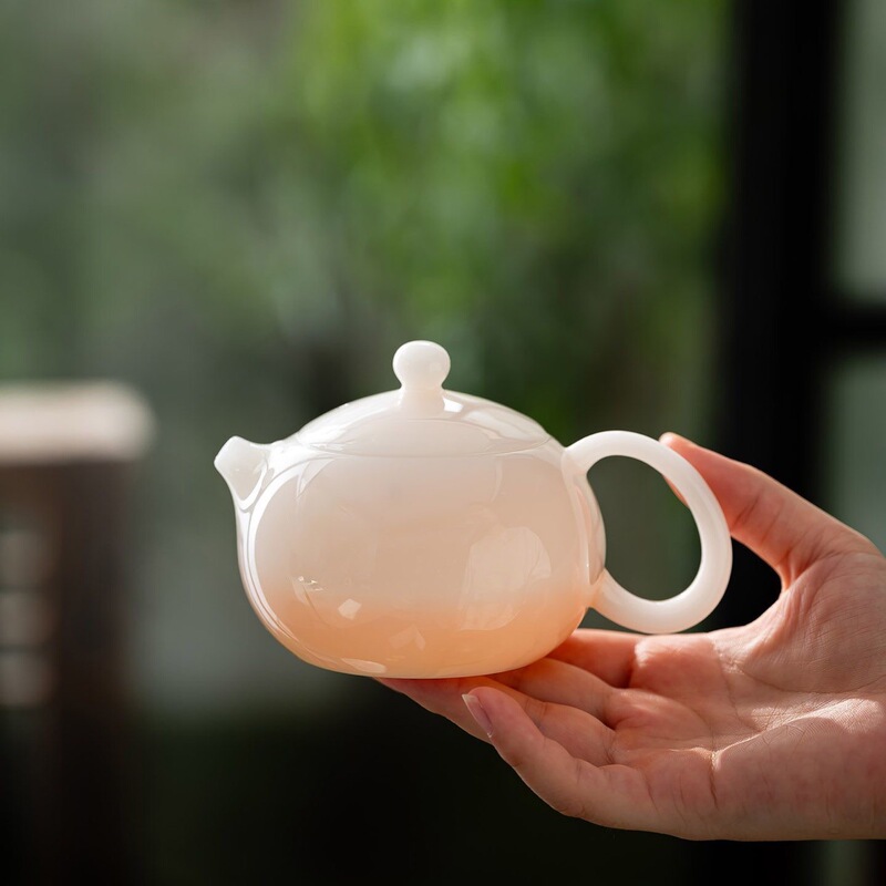 Large Ice Jade Porcelain Xishi Teapot, Ceramic Kung Fu Tea Set, High-End Household Teapot for Brewing Tea, Beauty Teapot, Wholesale Large Ice Jade Porcelain Xishi Teapot, Ceramic Kung Fu Tea Set, High-End Household Teapot for Brewing Tea, Beauty Teapot, Wholesale
