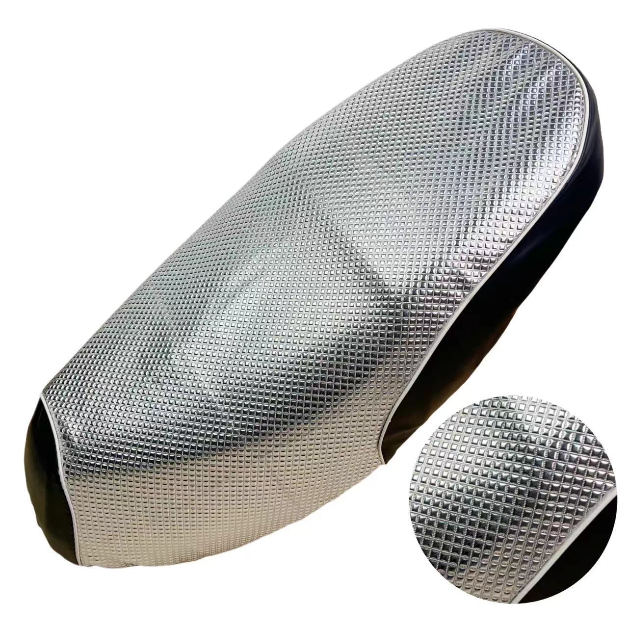 Diamond pattern thickened electric car cushion scooter cushion cover sun protection thermal insulation leather cushion cover waterproof thickened