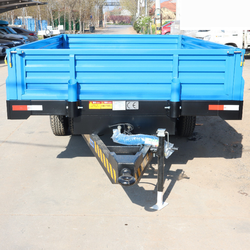 9吨自卸拖车 农用拖车 拖拉机拖挂车 全挂自卸拖斗 可后翻