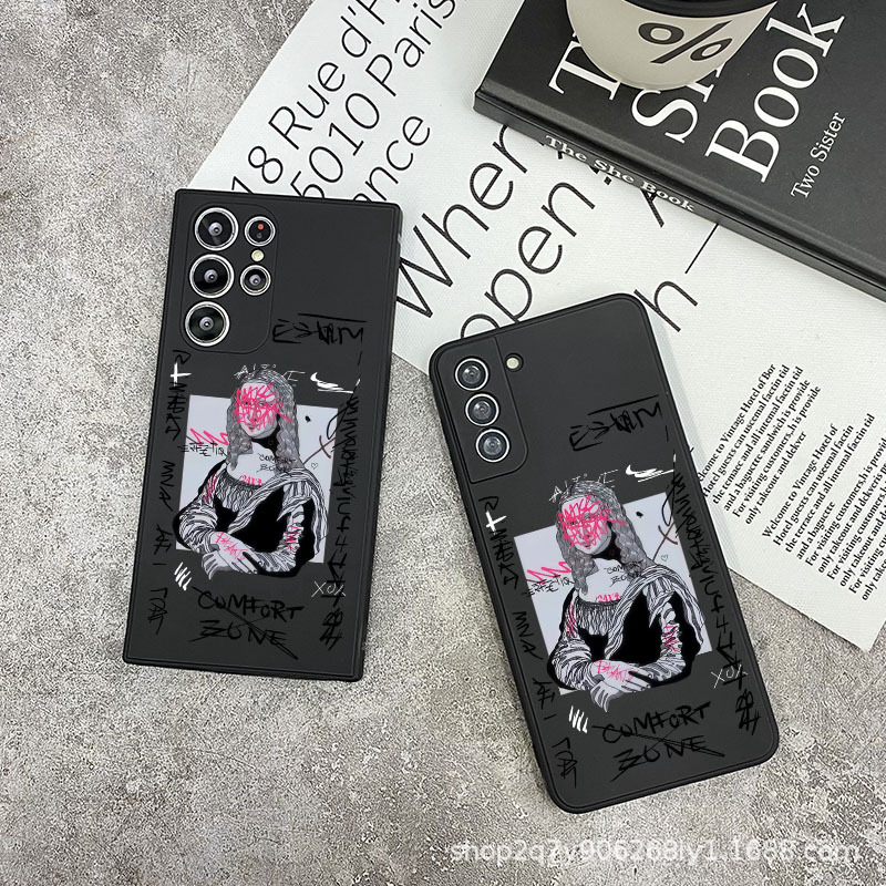蒙娜丽莎适用三星S24/S23ULTRA手机壳外贸GalaxyS23/NOTE20保护套