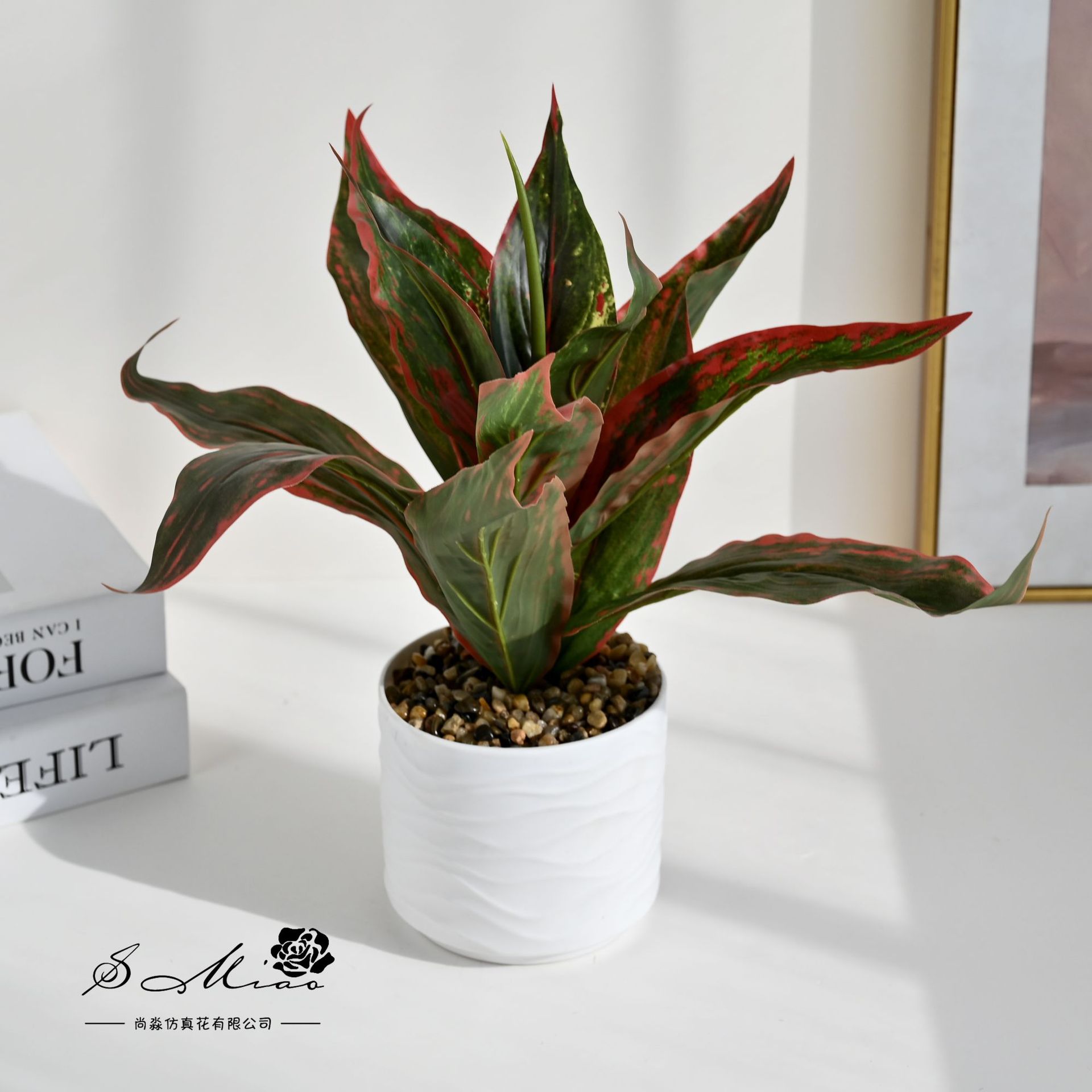 Simulación de plantas verdes en maceta creativa interior artificial imitación de plantas verdes props fotográficos decoración creativa de escritorio sala de estar