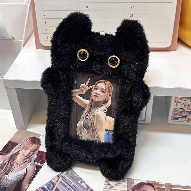 Cute ángel cerdo de peluche 3 pulgadas tarjeta de visualización tarjeta de estudiante colgante tarjeta de comida cubierta protectora