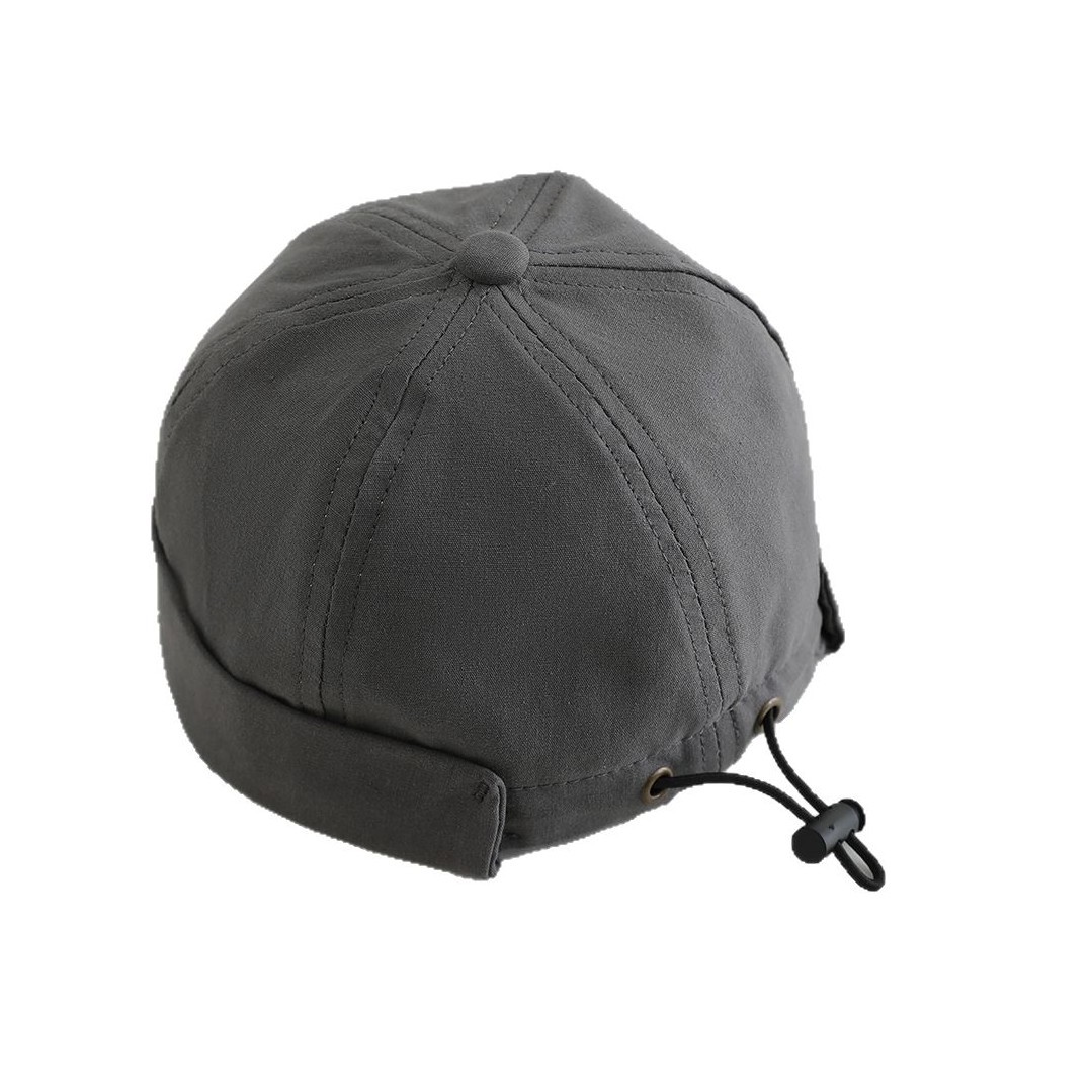 letras coreanas m niños terratenientes sombrero primavera y otoño modelado cóncavo de moda para hombres y mujeres bebés sombrero de tela de color sólido