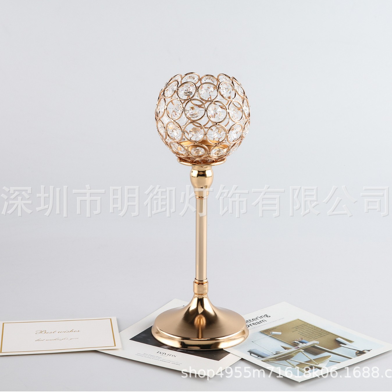 Transfronterizo Amazon estilo europeo de la boda Home Hotel de una sola cabeza accesorios de candelabro de cristal hueco artesanía adornos