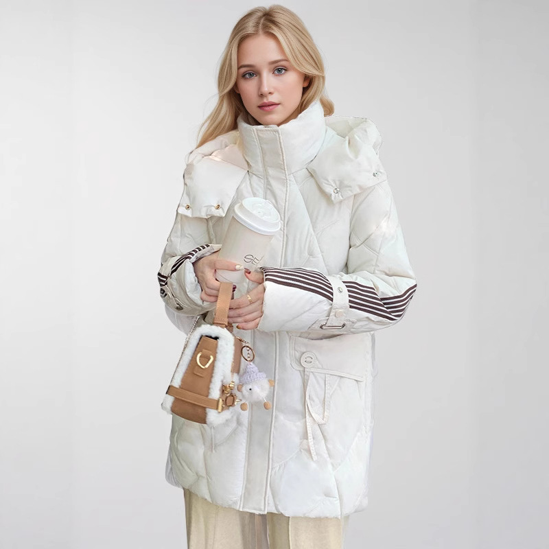 2025 nuevo estilo coreano de moda suelta y gruesa chaqueta de algodón con capuzas chaqueta de algodón de moda image 1