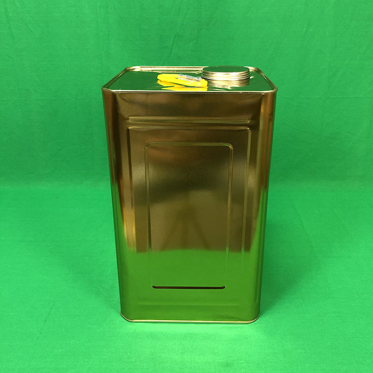 厂家现货20升 方形 涂金 马口铁罐 油漆化工桶 螺旋口