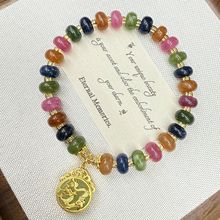 批发天然水晶多色玉髓盘珠手链平安扣吊坠彩色糖果色女款手串饰品