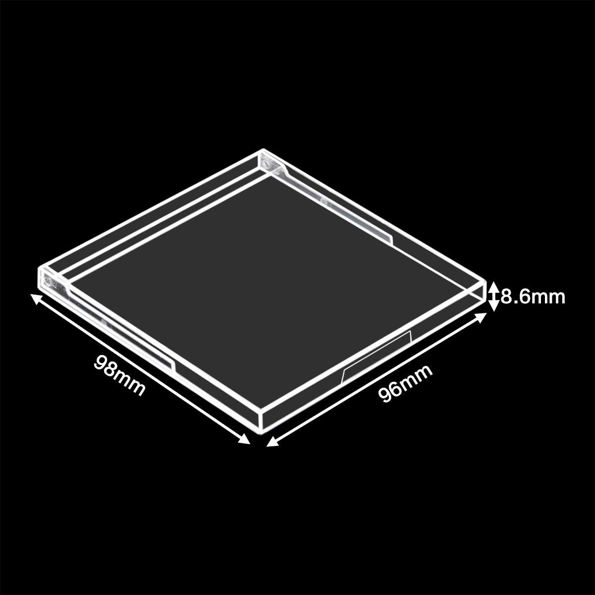 Caja de calendario de 3.5-A5 pulgadas caja de calendario grande caja de calendario simple caja de CD de plástico caja de tarjeta de comedor transparente al por mayor