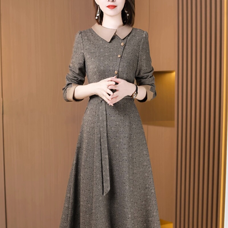 长袖连衣裙秋款女装2025年新款妈妈贵妇品牌秋季裙子|undefined