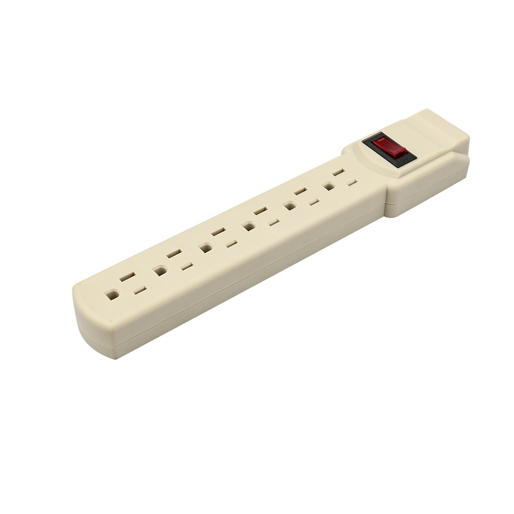 美式6位插座美规认证插 酒店家具办公室插排铜包铝全铜线芯插座