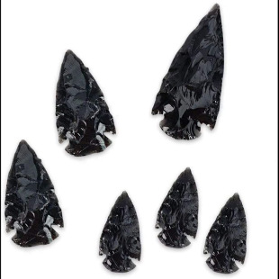 Obsidian Arrow Natural Crystal Original Arrow Cluster Flint Ornaments Can Be Done Pendant DIY Accessories