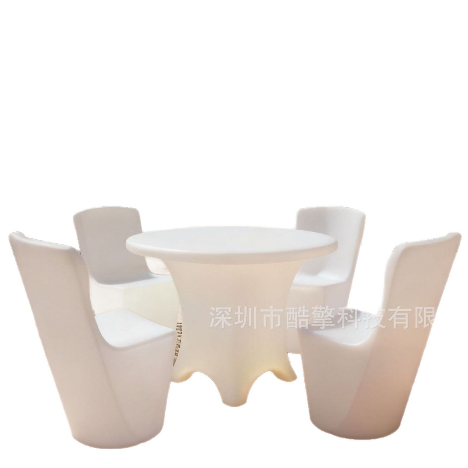 Fabricante cabello recto LED mesa de comedor sillas de mesa redonda muebles ktv colorido al aire libre impermeable rotomolding mesa y sillas de luz image 6