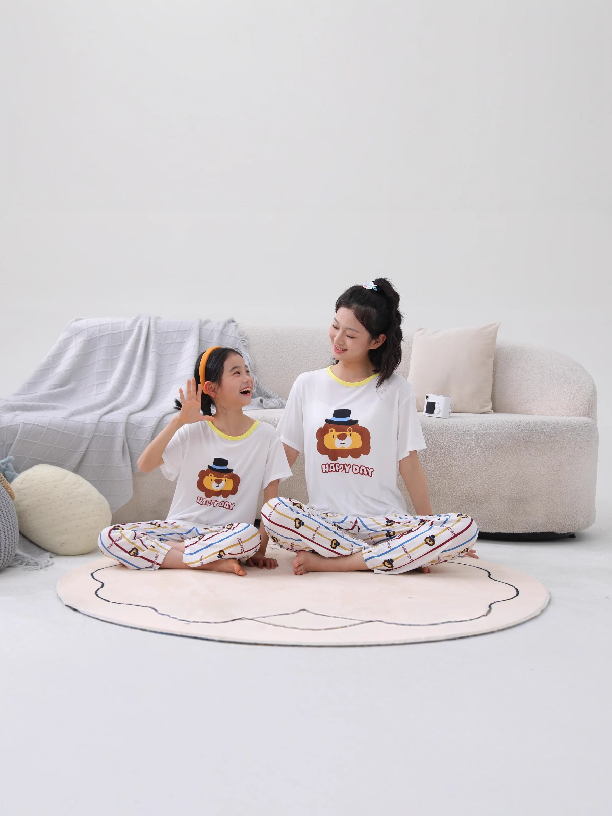 Nueva ropa de aire acondicionado modal suelta y deshuesada ropa para niños traje de servicio a domicilio para niños de manga corta pijamas para niñas de manga larga
