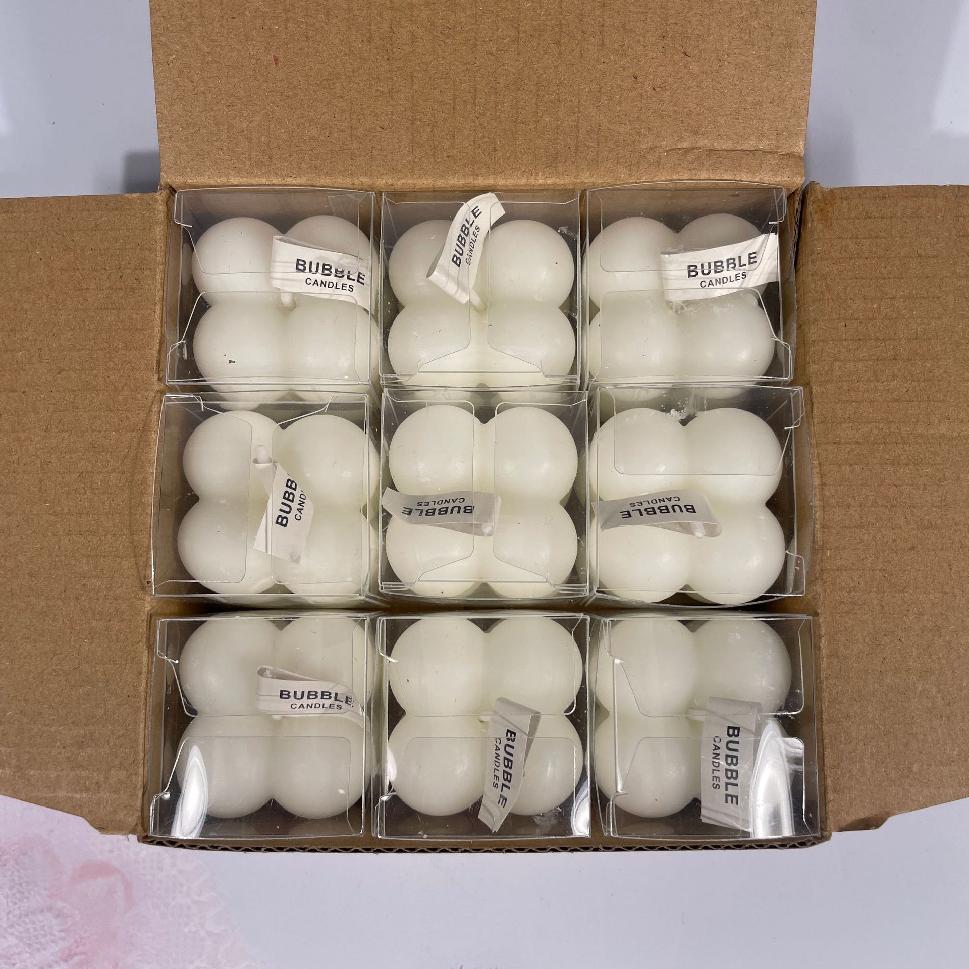 Cubo Rubik al por mayor creatividad casera hecha a mano adorable modelado burbuja fragancia pequeña vela regalo transfronterizo