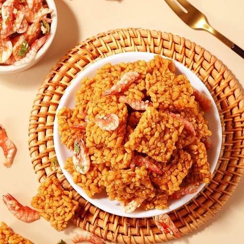 HOT NETWORK BLACK GOLD RICE CRACKER WITH RICE CRACKER 108g Crab Aroma Egg Yolk Rice Cracker Black Rice Meat Floss Flavor Anhui Specialty Wholesale