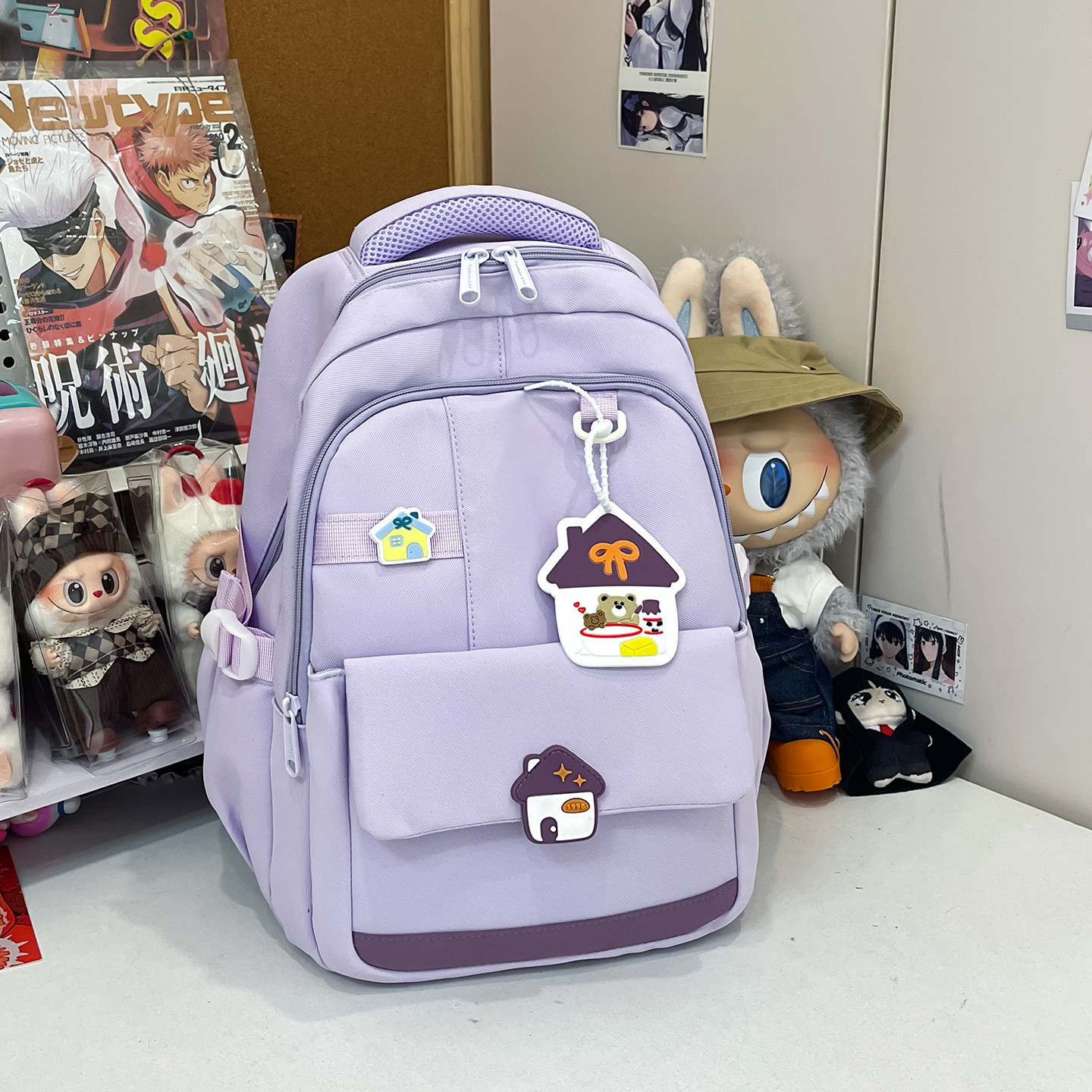 Mochila encantadora mochila japonesa nueva 2026 mochila escolar de gran capacidad estudiante adolescente tarjeta de aprendizaje de viaje a la ventilación