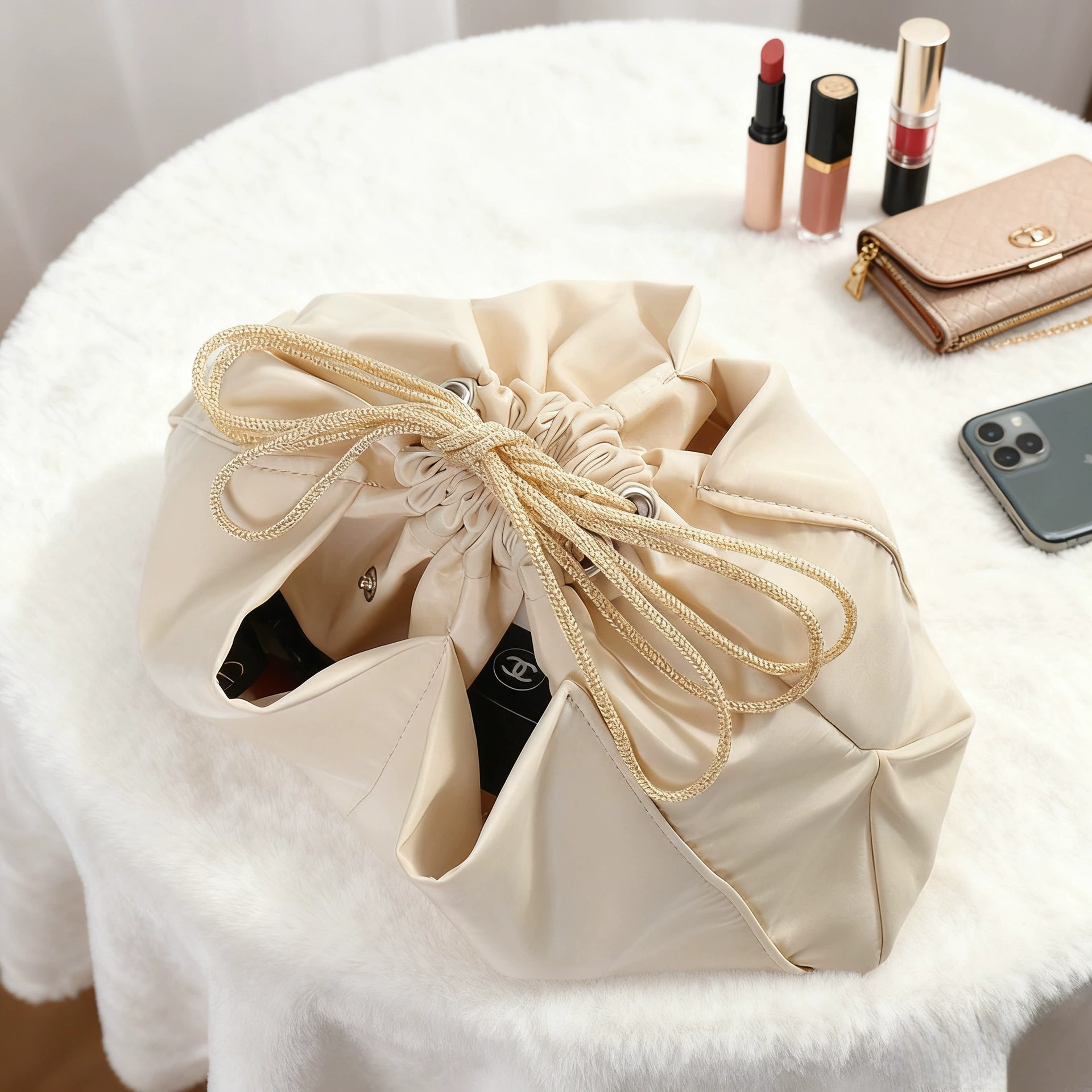 Внутренний liner bag Longxiang, мини многоуровневый органайзер-клатч, структурированная косметика/хранение, размеры S–XL