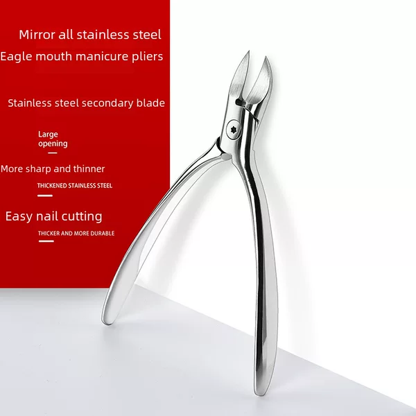 All stainless steel nail groove pliers built-in spring chick nose pliers nail Clippers LOGO pedicure pliers nail clippers nail clippers